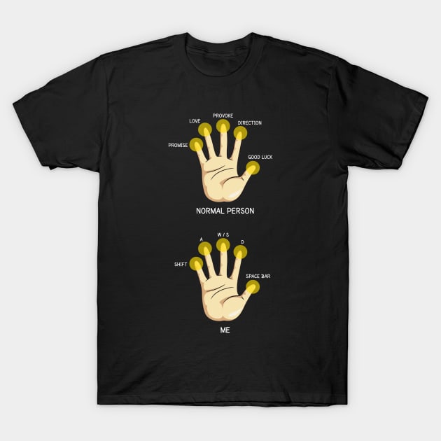 Gamer Hand T-Shirt by Printadorable